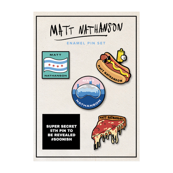 Postcards (From Chicago) Enamel Pin Set